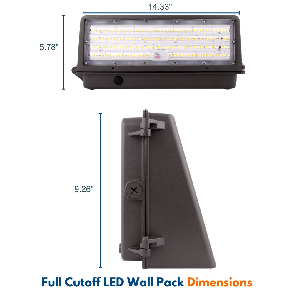 Full Cut off Wall Pack dimensions