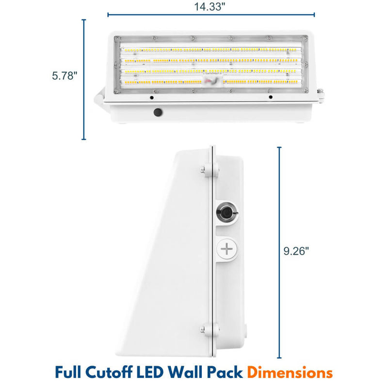 Full Cut off Wall Pack dimensions