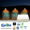 White Konlite Full Cut off Wall Pack light