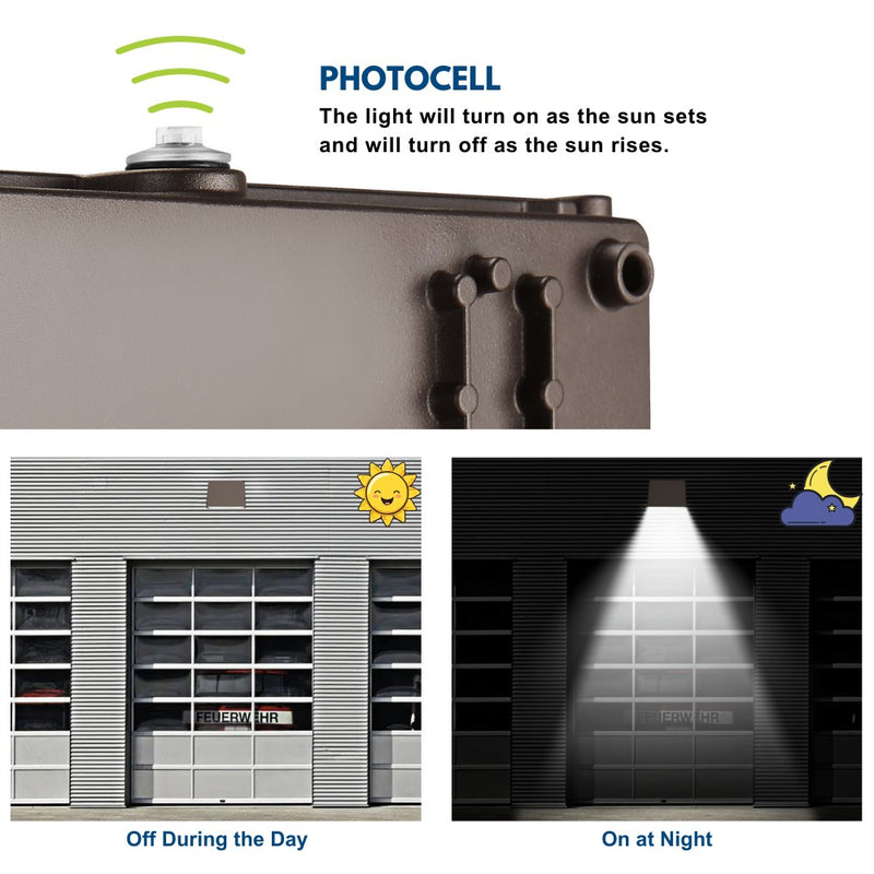 Photocell of Konlite led full cutoff wall pack light