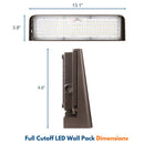 Full Cutoff LED Wall Pack - 38W - 5,800 Lumens - 4000K - 120-277V - 150W Equal