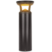 Konlite Atria Turtle Friendly 2 ft Dark Bronze Bollard fixture emitting 590nm narrow-spectrum true amber color light