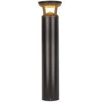 Konlite Atria Turtle Friendly 3 ft Dark Bronze Bollard fixture emitting 590nm narrow-spectrum true amber color light