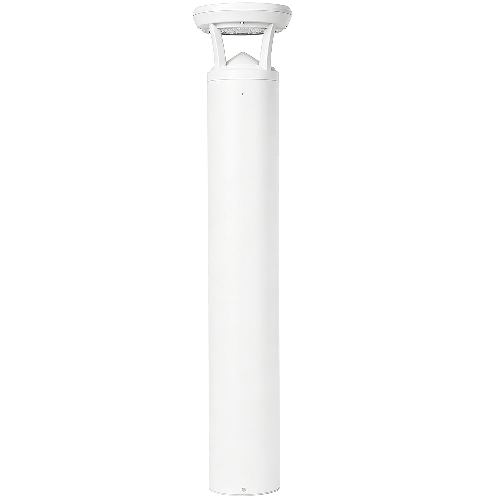 White color variation of Konlite's Atria Turtle-Friendly 4 ft Bollard LED Fixture