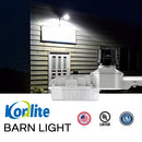 Konlite 90W Barn Light Certifications: UL Listed, 5 Year Warranty