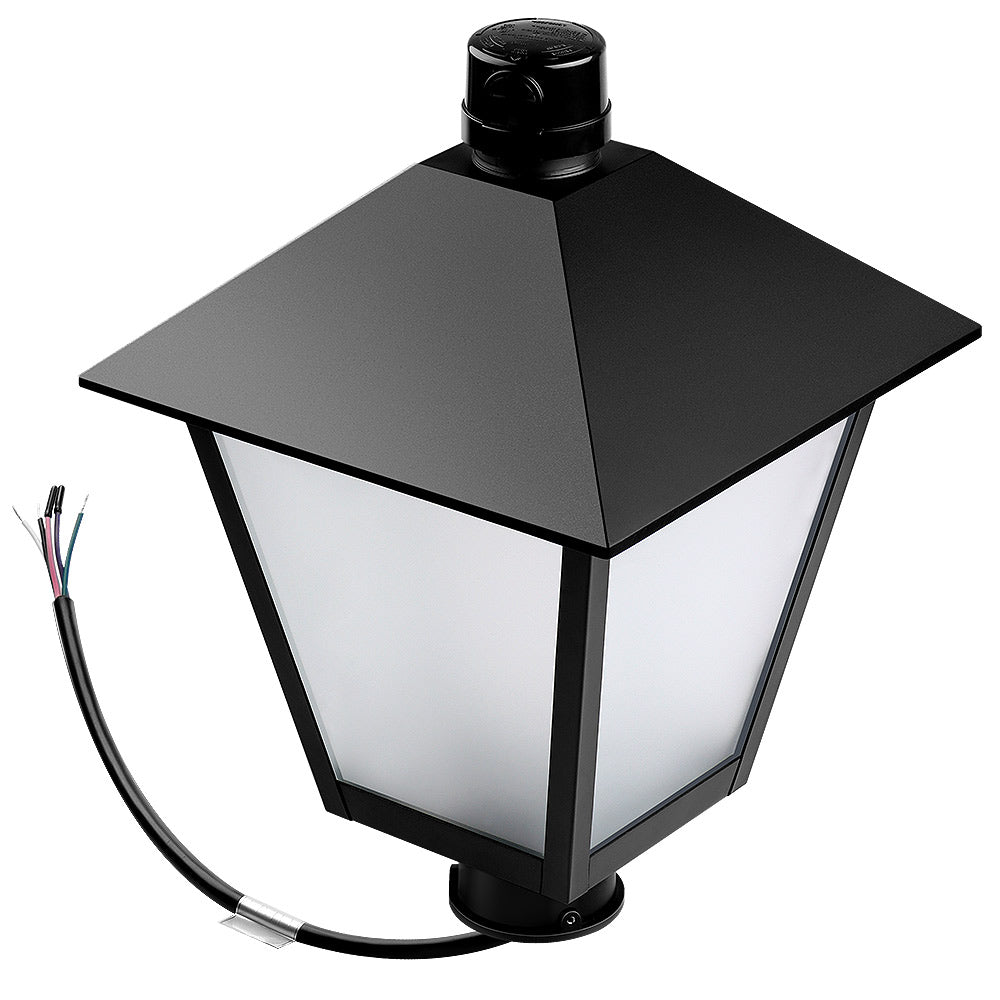 Top view of a 60W Konlite LED Lantern Post Top Light