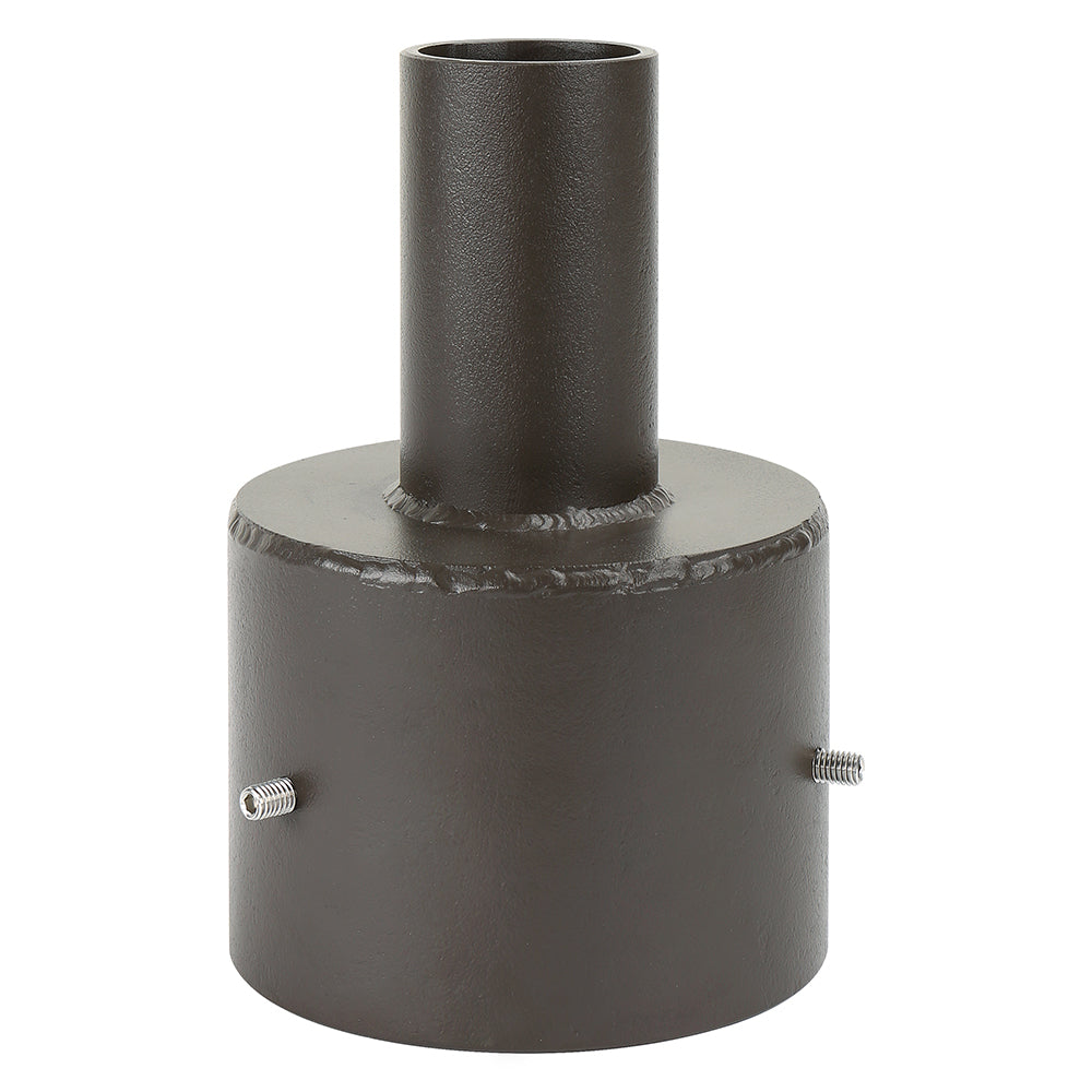 Shine LED Tenon Adapter For 6" Square Pole – Dark Bronze, Lighting Top Mount Bracket