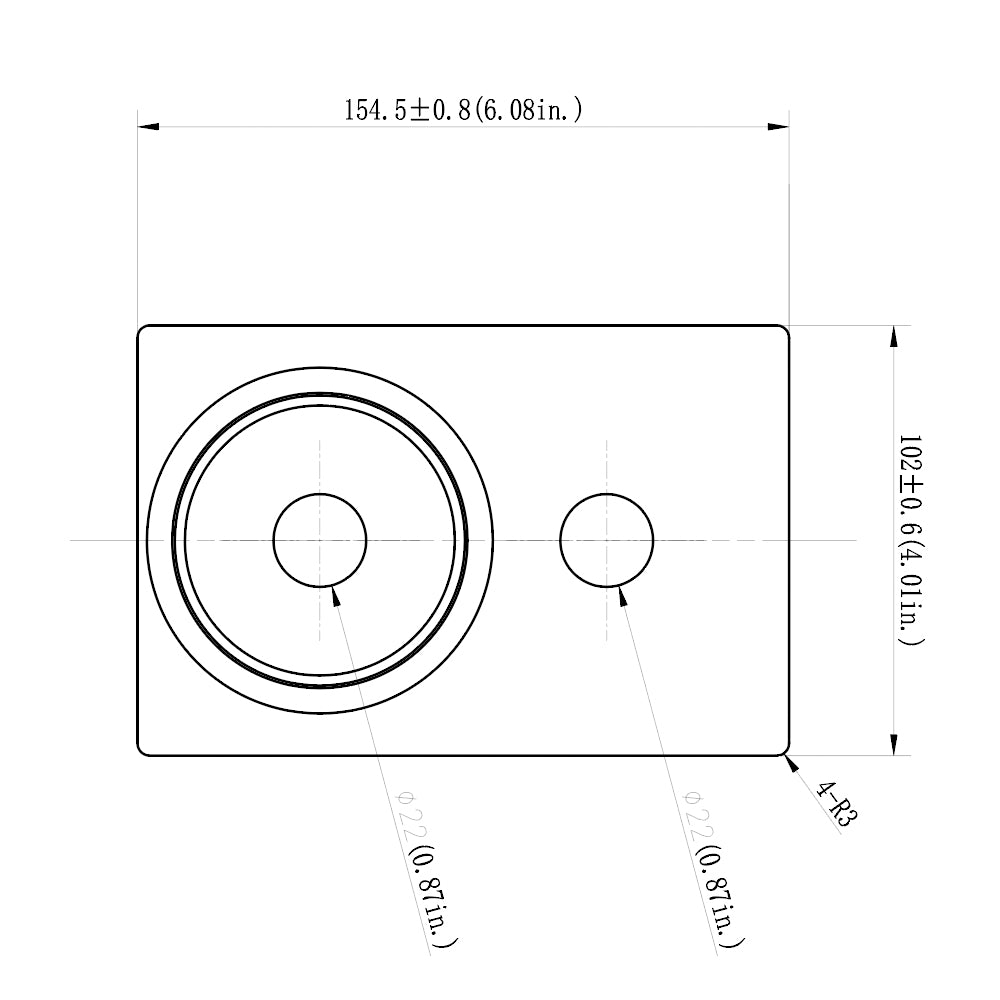 Pole Top Tenon and Trunnion Adapter Dimensions