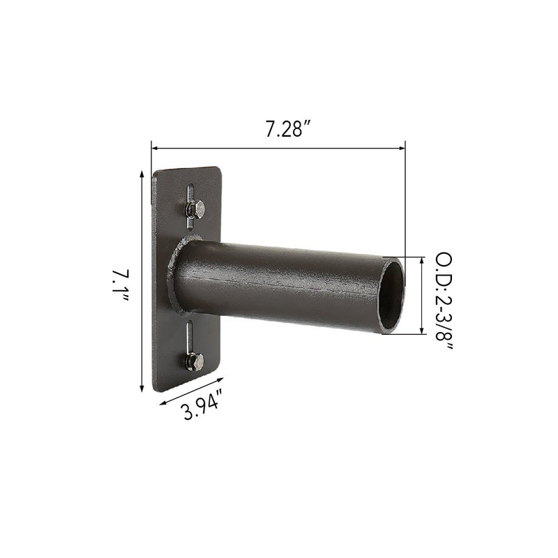 Wall and Square Pole Mount Tenon Bracket Dimensions