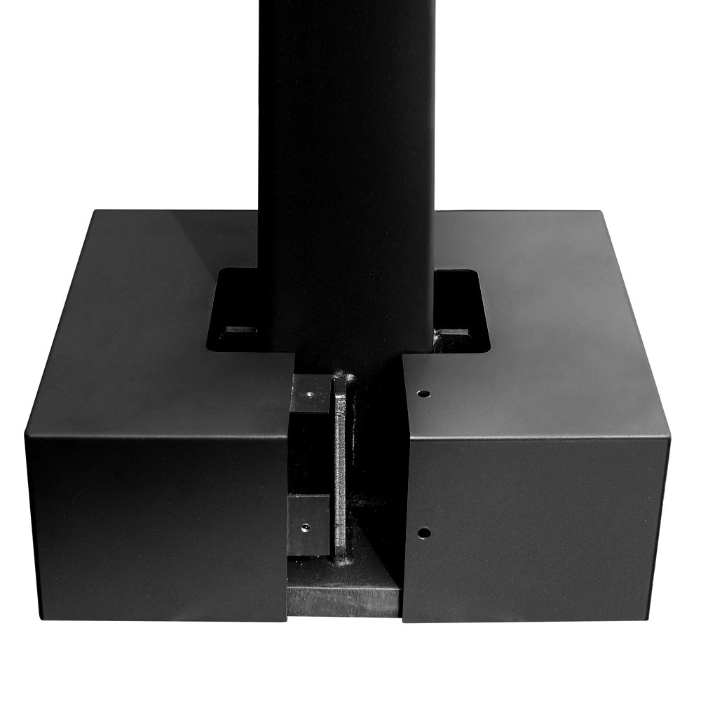 Base cover of a black square light pole