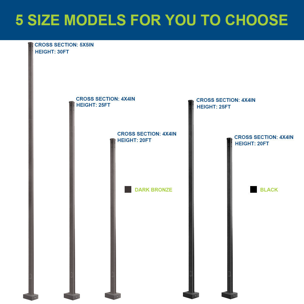 Konlite Square light Poles