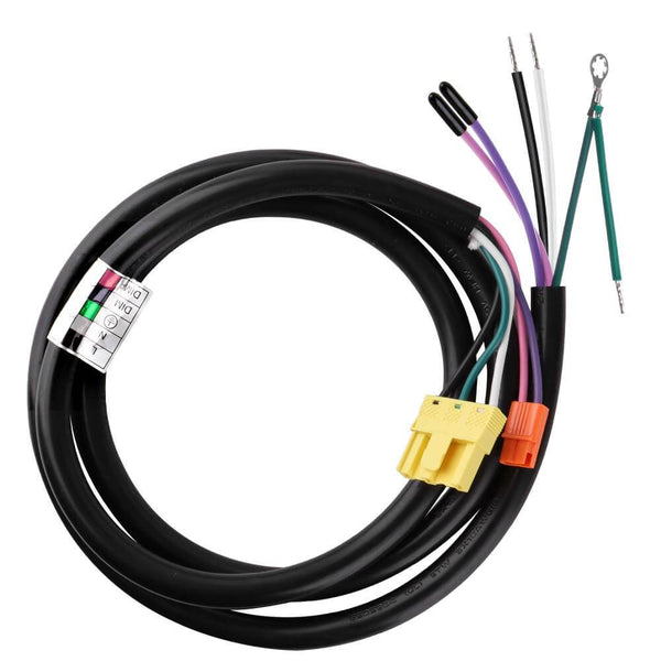 Black Power cord kit for architectural linear strip with colored wires and connectors 