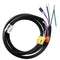Black Power cord kit for architectural linear strip with colored wires and connectors 
