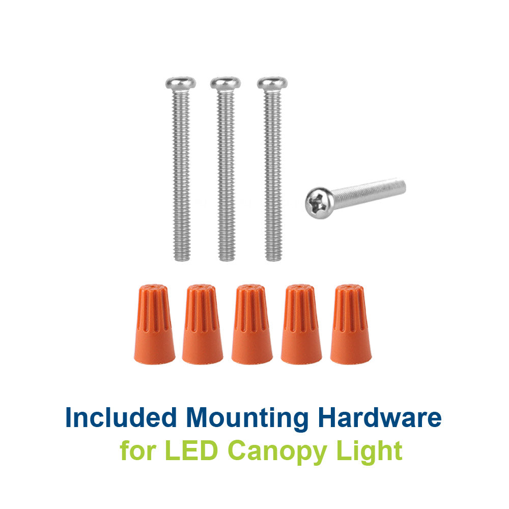 Included mounting hardware kit for Konlite CP7 Series LED Canopy Light Fixture 