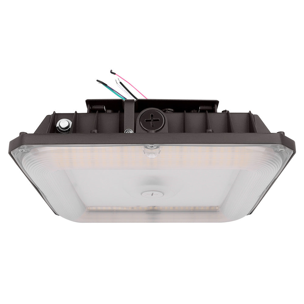 Konlite CP7 Series LED Canopy Light Fixture with EBB test button