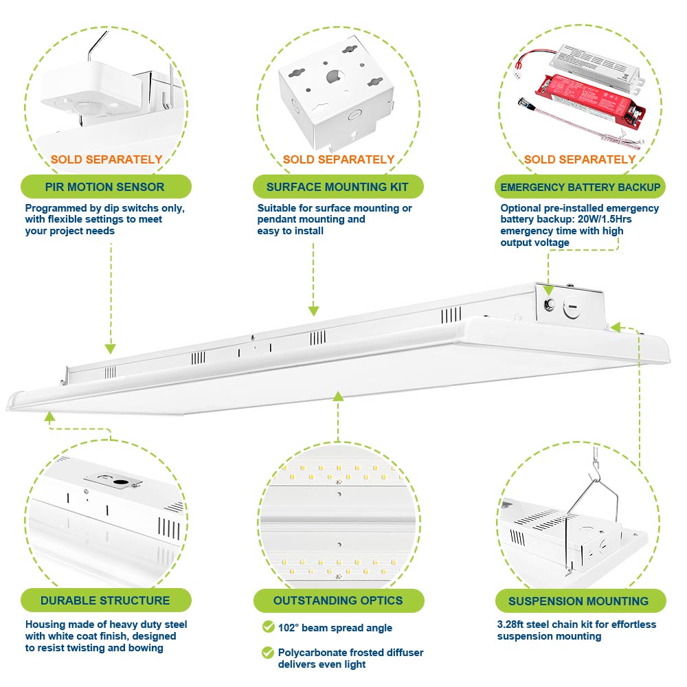 300W Konlite Linear Highbay light product details