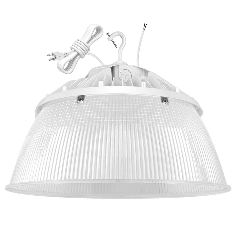 White highbay light with reflector