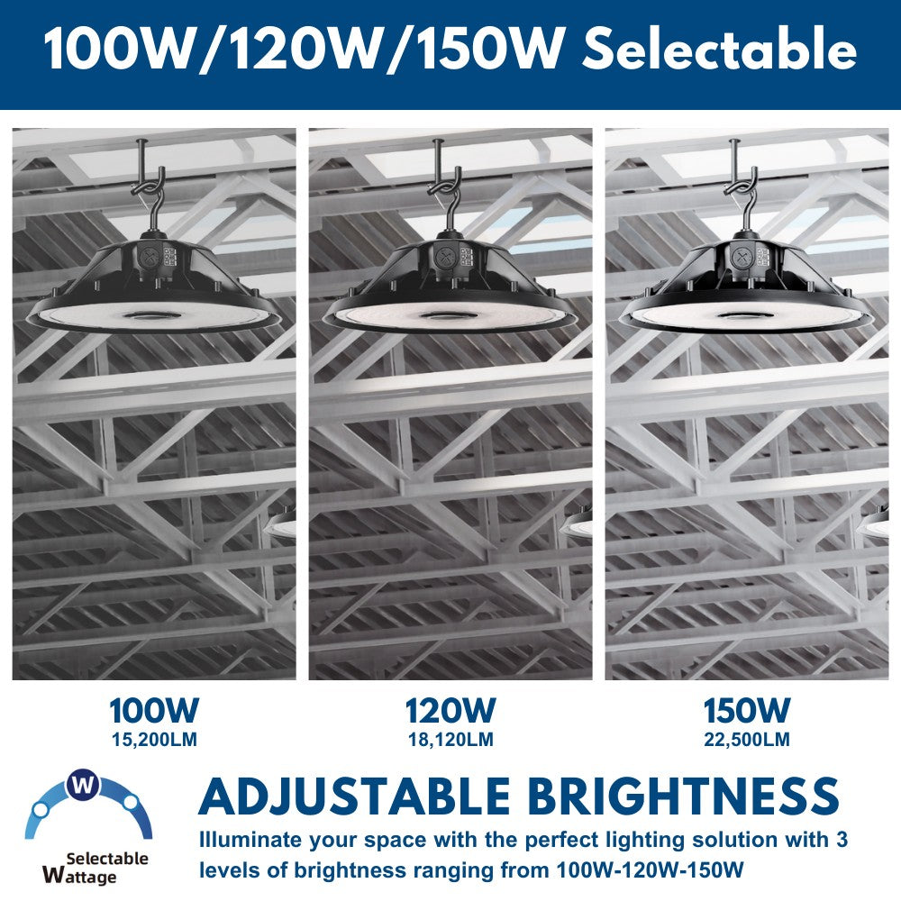Konlite UFO Round Wattage selectable LED High Bay light 