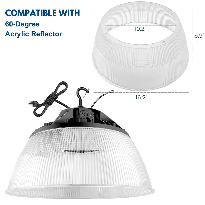 Konlite UFO Round LED High Bay light with a reflector