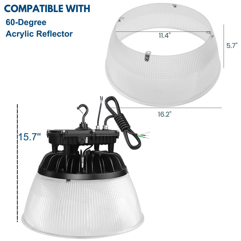 Konlite 310W MAX UFO Round High Bay Light with reflector