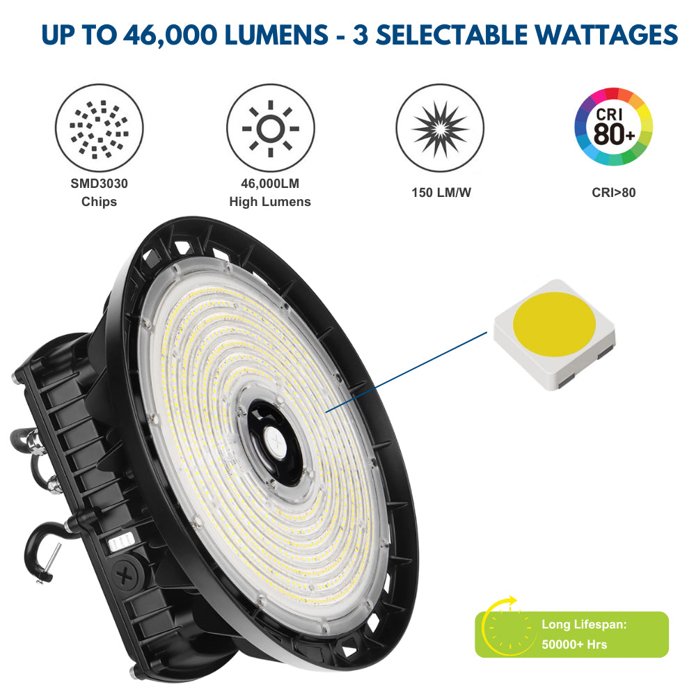 Konlite 310W MAX UFO Round High Bay Light