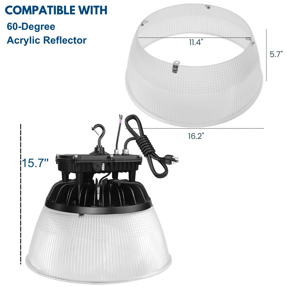 Konlite 310W MAX UFO Round High Bay Light with reflector