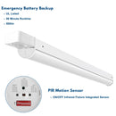 Emergency battery and motion sensor  for LED strip light fixture