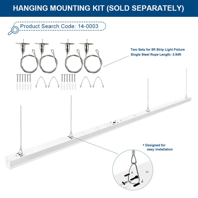 Optional suspension kits for led strip light