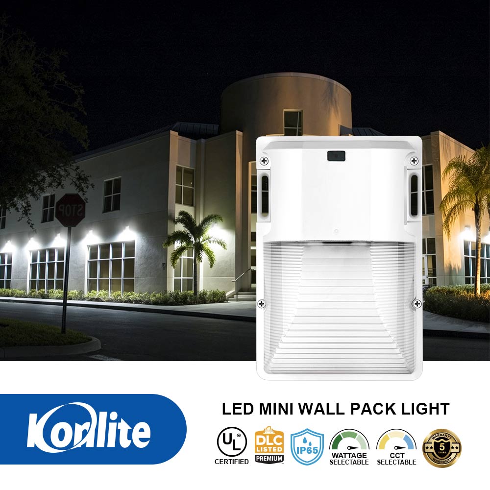 Features and certifications for the Konlite WM7 Series Mini LED Wall Pack