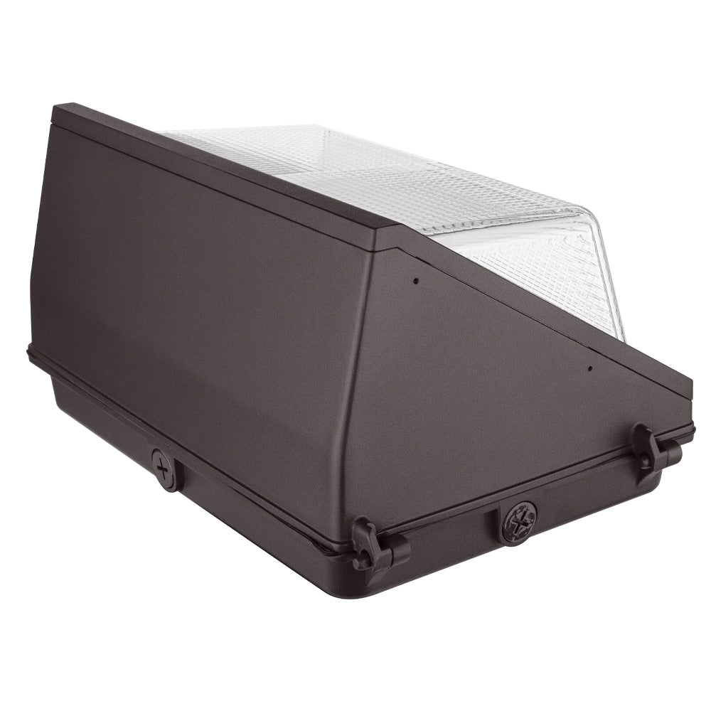 Konlite WP7 LED Wall Pack Light – 80W/60W/40W Selectable – Up to 11,390 Lumens – 3000K/4000K/5000K – 120-277V - Glass Lens - 250W Equal