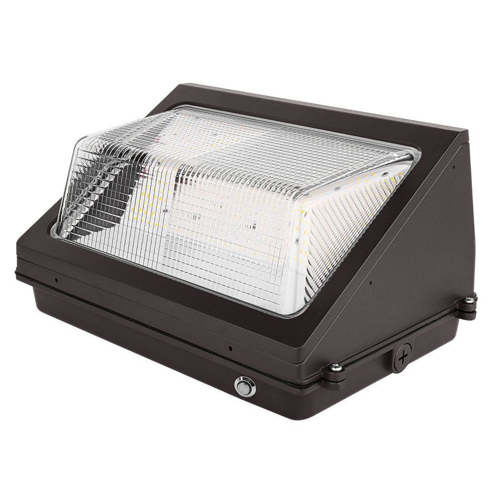 Konlite WP7 LED Wall Pack Light – 80W/60W/40W Selectable – Up to 11,390 Lumens – 3000K/4000K/5000K – 120-277V - Glass Lens - 250W Equal