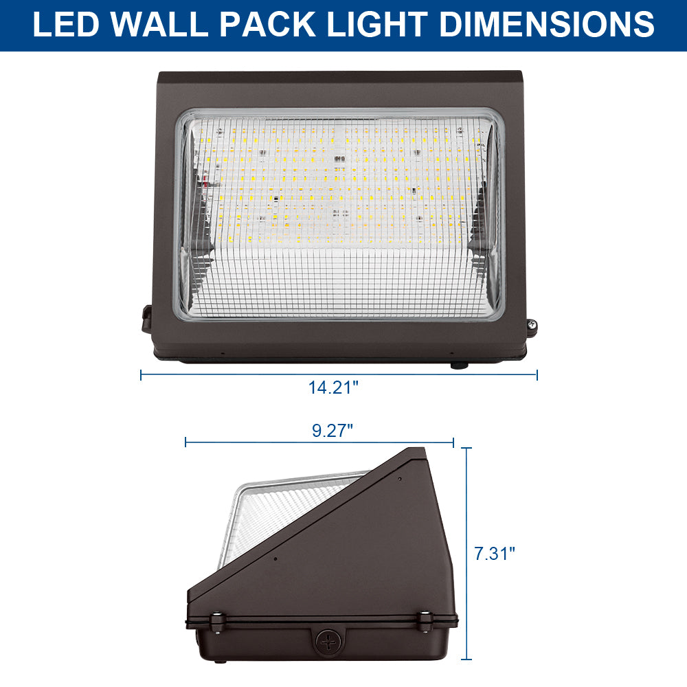 Konlite WP7 LED Wall Pack Light – Product Dimensions