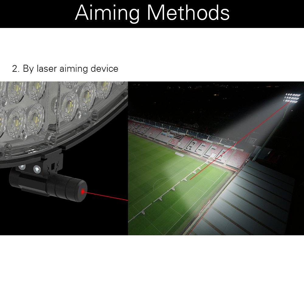 aming by laser aiming pointer