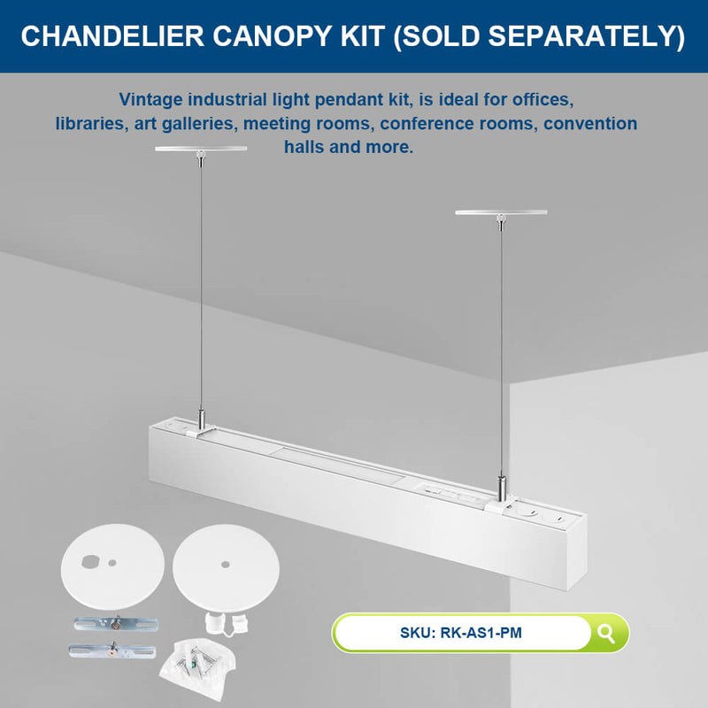 Chandelier Canopy Kit for 2FT Architectural Linear Light LED Linear Fixture