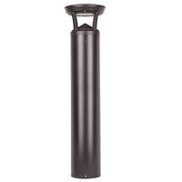 Bronze outdoor 3ft LED bollard light on a white background
