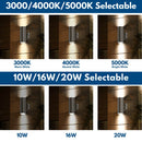 Watts and CCT selections of Konlite LED Cylinder Up and Down Wall Light fixture 