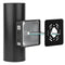 Side view of Konlite LED Cylinder Up and Down Wall Light fixture, Black 20W LED Wall Sconce 