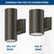 2 models of Konlite LED Cylinder Up and Down Wall Light fixture 