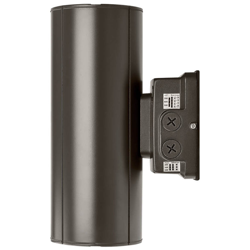 Side view of Konlite LED Cylinder Up and Down Wall Light fixture 