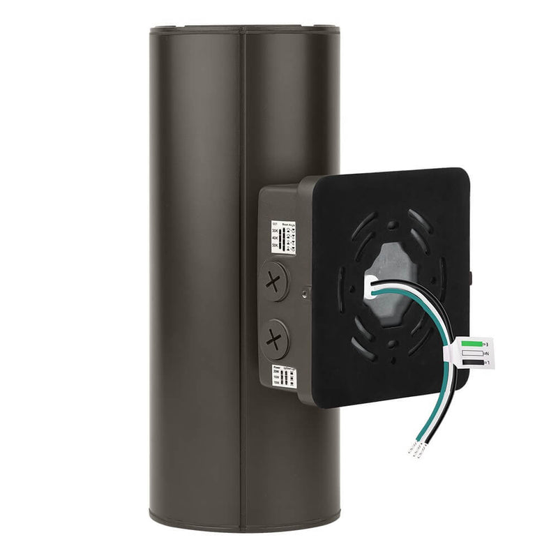 back view of Konlite LED Cylinder Up and Down Wall Light fixture 
