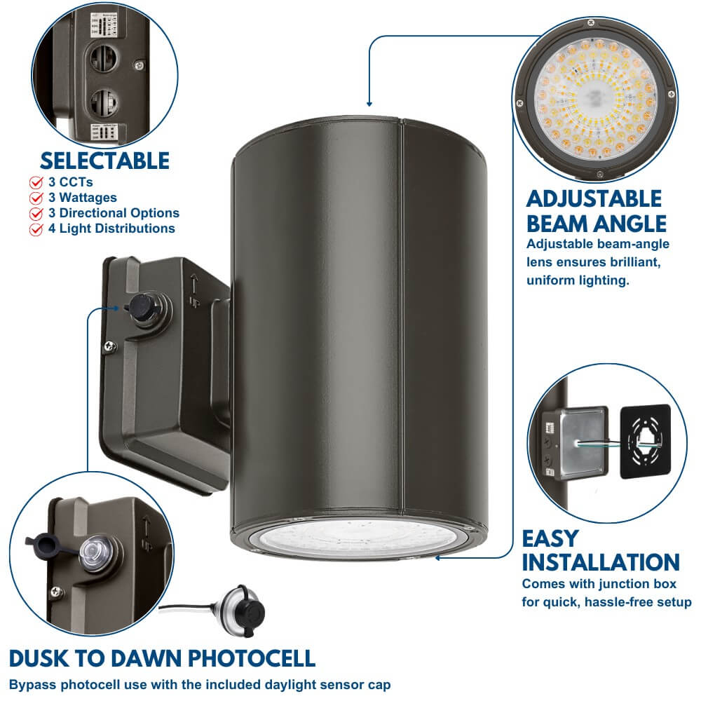 Product details of Konlite LED Cylinder Up and Down Wall Light fixture 