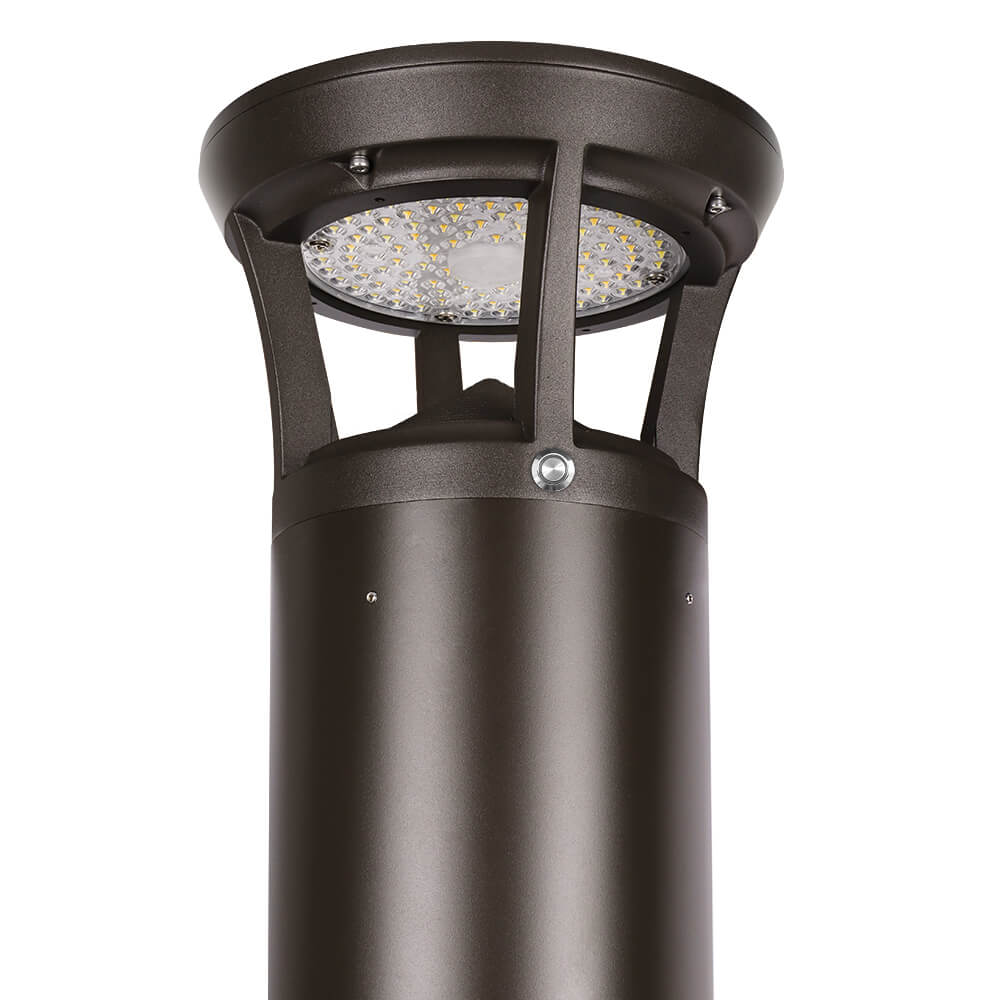 Brown 4ft Konlite LED Bollard Light head with 4W Emergency Battery