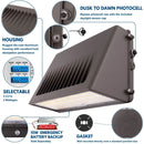 konlite full cut-off wall pack light features