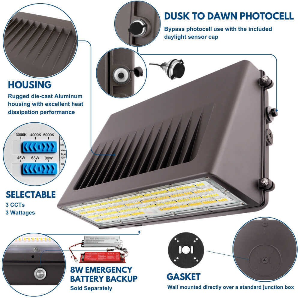 Konlite Full Cut off Wall Pack light