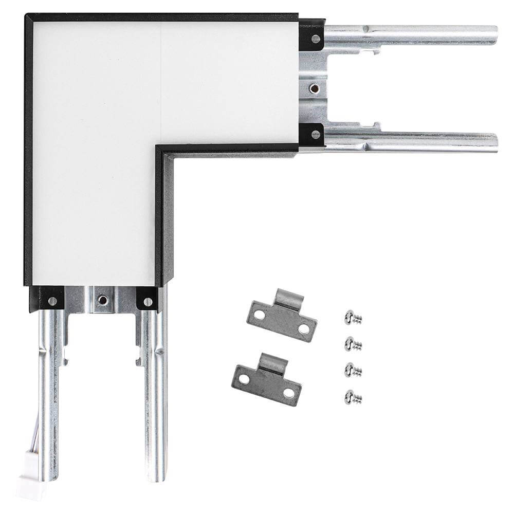 Black L-Shape Connector Use with Konlite Architectural Linear Light and hardware