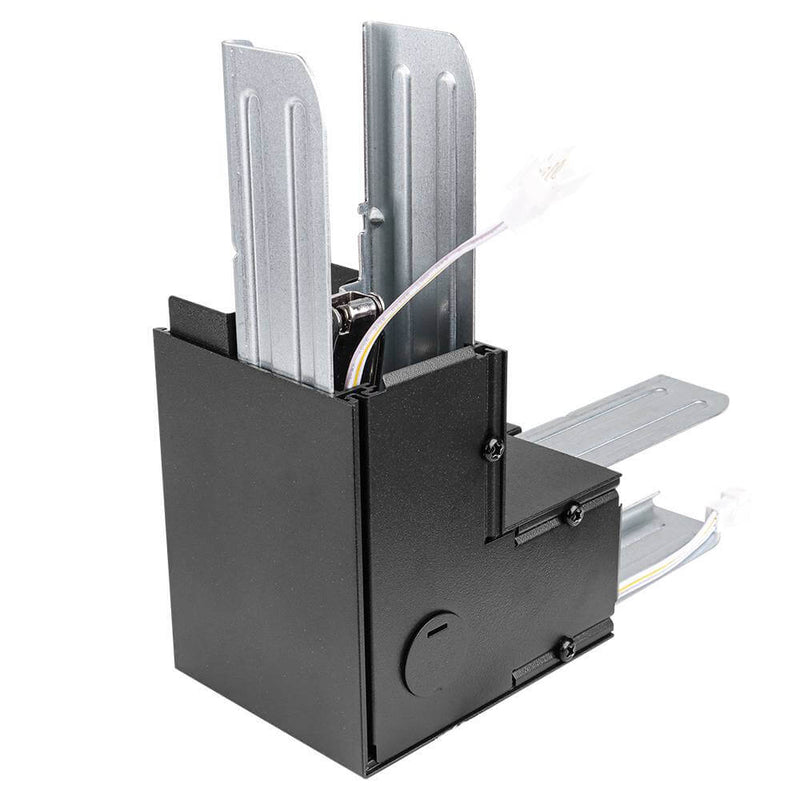 Side view of Black L-Shape Connector Use with Konlite Architectural Linear Light 