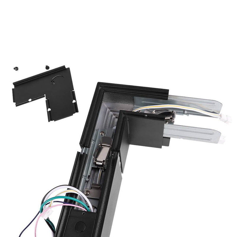 Assembly of Black L-Shape Connector Use with Konlite Architectural Linear Light 