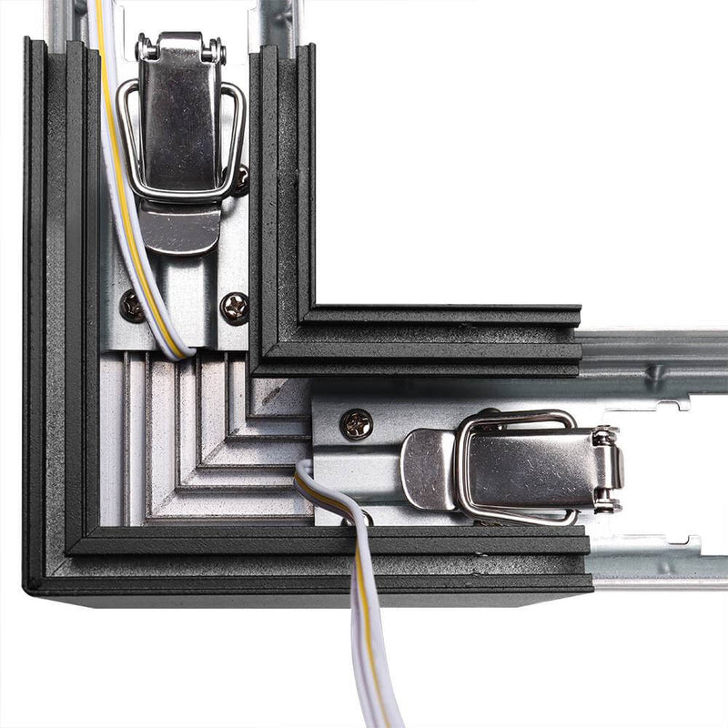 Inside of Black L-Shape Connector Use with Konlite Architectural Linear Light 