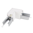 White L-Shape Connector Use with Konlite Architectural Linear Light Fixture 
