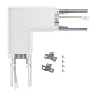White L-Shape Connector Use with Konlite Architectural Linear Light Fixture 